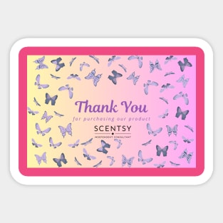 Thank you for purchasing our product, Scentsy independent consultant Sticker